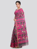 Women's Cotton Jamdani Saree Without Blouse Piece