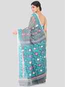 PinkLoom Women's soft Jamdani Saree without Blouse Piece (GB297_Grey)