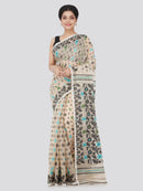 PinkLoom Women's soft Jamdani Saree without Blouse Piece (GB303_Beige)