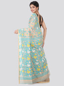 PinkLoom Women's soft Jamdani Saree without Blouse Piece (GB313_Beige)