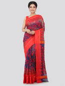 PinkLoom Women's soft Jamdani Saree without Blouse Piece (GB330_Blue)