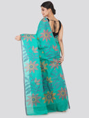 PinkLoom Women's Cotton Saree With Blouse Piece (GB337_Blue)