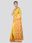 PinkLoom Women's Pure Silk Saree With Blouse Piece (GB339_Yellow)