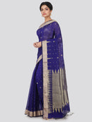 PinkLoom Women's Cotton Silk Saree With Blouse Piece (GB364_Blue)