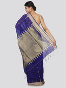 PinkLoom Women's Cotton Silk Saree With Blouse Piece (GB364_Blue)