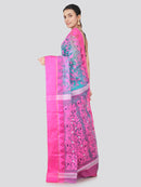 PinkLoom Women's soft Jamdani Saree without Blouse Piece (GB384_Multicolored)