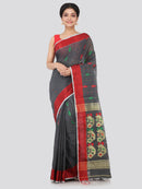 PinkLoom Women's Cotton Silk Saree With Blouse Piece (GB385_Grey)