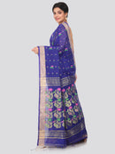 PinkLoom Women's Cotton Silk Saree With Blouse Piece (GB389_Blue)