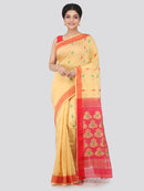 PinkLoom Women's Cotton Silk Saree With Blouse Piece (GB391_Beige)