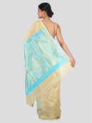 PinkLoom Women's Cotton Silk Saree With Blouse Piece (GB400_Beige)