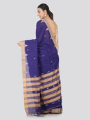 PinkLoom Women's Cotton Saree With Blouse Piece (GB403_Blue)