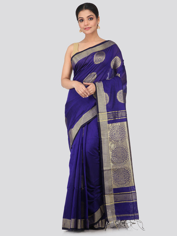 Women's Handloom Cotton Silk Saree With Blouse Piece