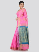 Women's Handloom Cotton Silk Saree With Blouse Piece
