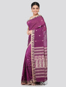 Women's Handloom Cotton Saree With Blouse Piece