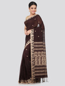 Women's Handloom Cotton Saree With Blouse Piece