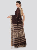 Women's Handloom Cotton Saree With Blouse Piece