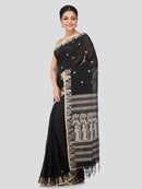 Women's Handloom Cotton Saree With Blouse Piece