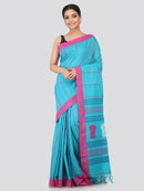 Women's Handloom Cotton Saree With Blouse Piece