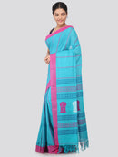 Women's Handloom Cotton Saree With Blouse Piece