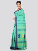 Women's Handloom Cotton Saree With Blouse Piece