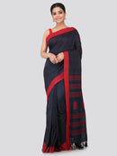 Women's Handloom Cotton Saree With Blouse Piece