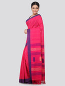 Women's Handloom Cotton Saree With Blouse Piece