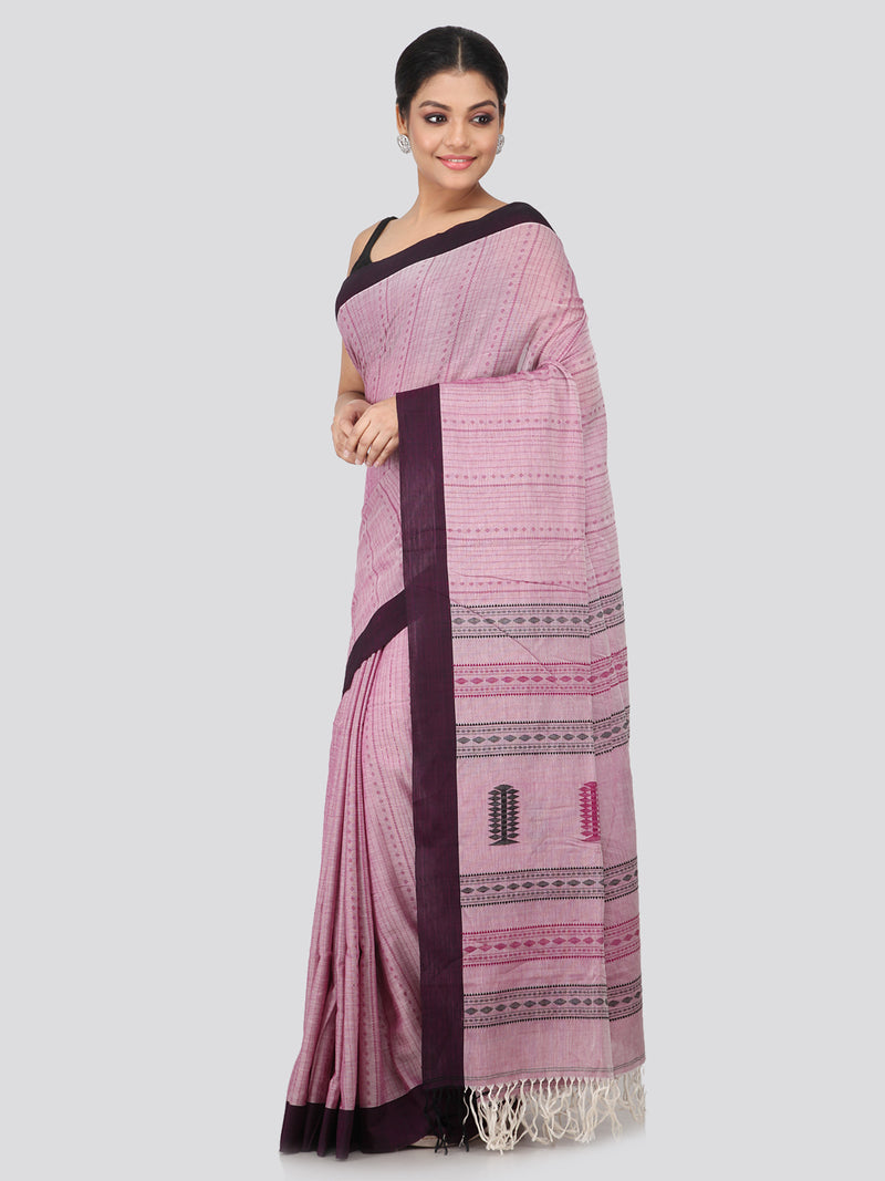 Women's Handloom Cotton Saree With Blouse Piece