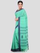 Women's Handloom Cotton Saree With Blouse Piece