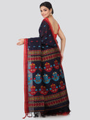 Women's Handloom Cotton Saree With Blouse Piece