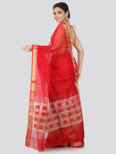 Women's Handloom Cotton Silk Saree With Blouse Piece