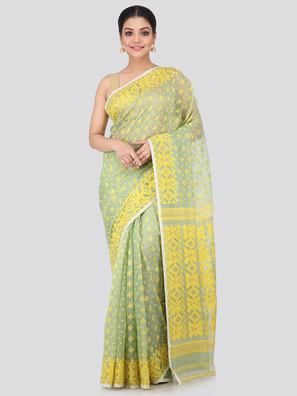 Women's Handloom Jamdani Saree without Blouse Piece