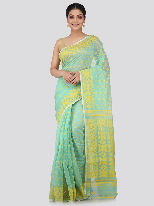 Women's Handloom Jamdani Saree without Blouse Piece