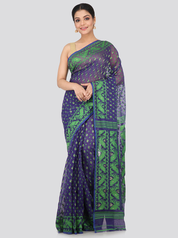 Women's Handloom Jamdani Saree without Blouse Piece