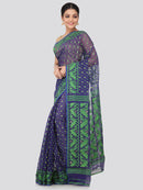 Women's Handloom Jamdani Saree without Blouse Piece