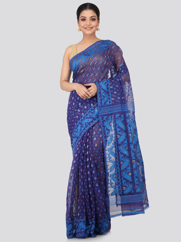 Women's Handloom Jamdani Saree without Blouse Piece