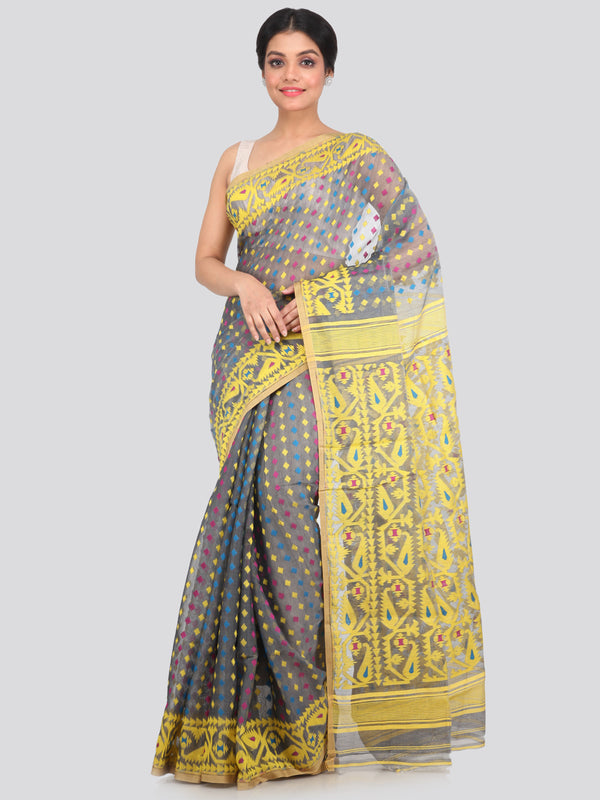 Women's Cotton Jamdani Saree Without Blouse Piece