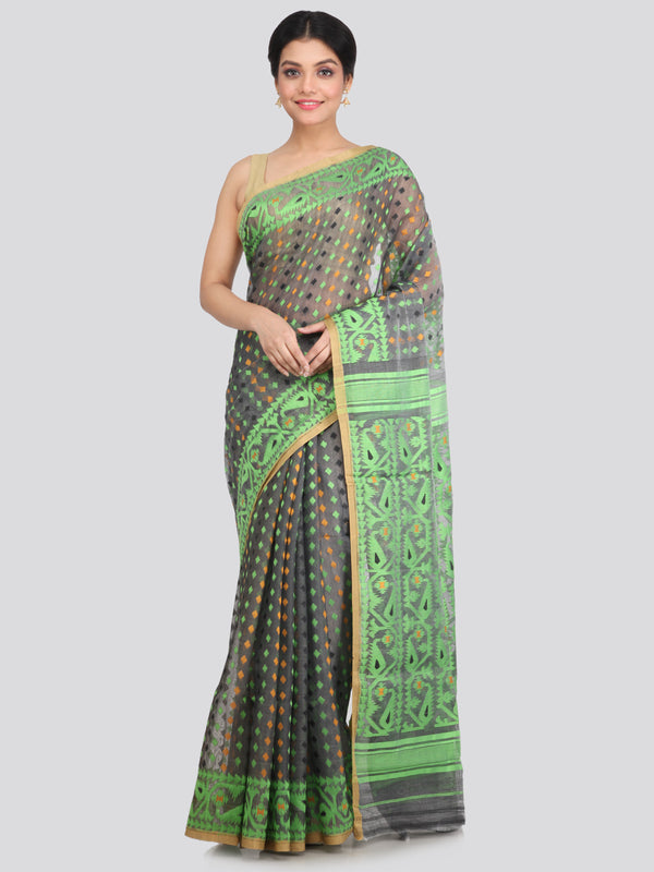 Women's Cotton Jamdani Saree Without Blouse Piece