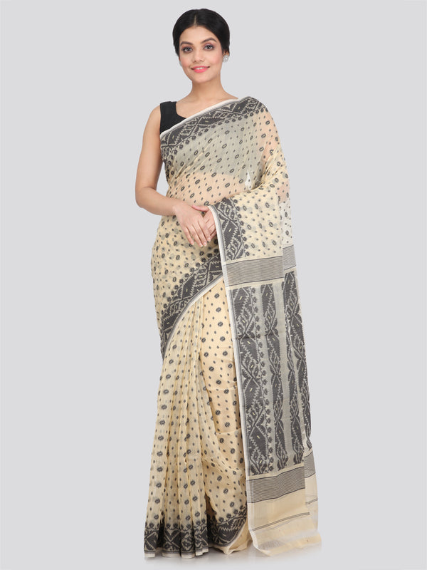 Women's Cotton Jamdani Saree Without Blouse Piece