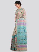 Women's Cotton Jamdani Saree Without Blouse Piece