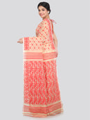 Women's Cotton Jamdani Saree Without Blouse Piece
