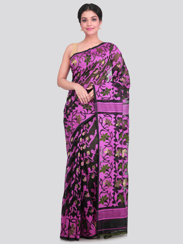 Women's Cotton Jamdani Saree Without Blouse Piece