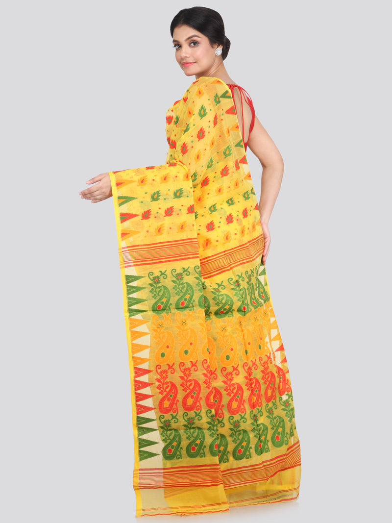 Women's Cotton Jamdani Saree Without Blouse Piece