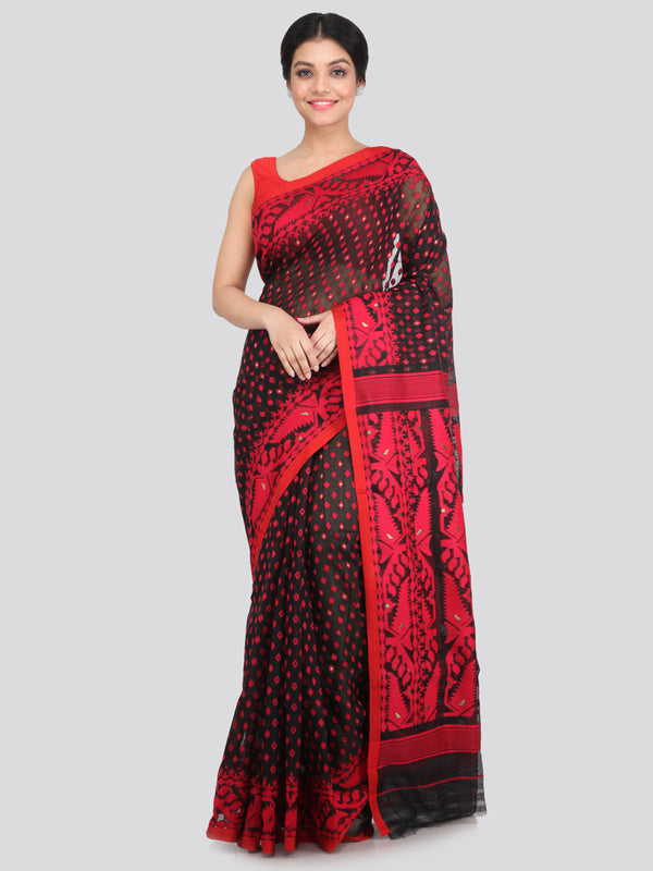 Women's Cotton Jamdani Saree Without Blouse Piece