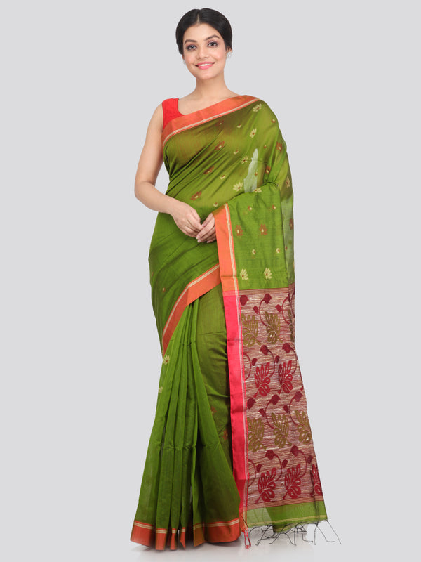 Women's Cotton Silk Saree With Blouse Piece