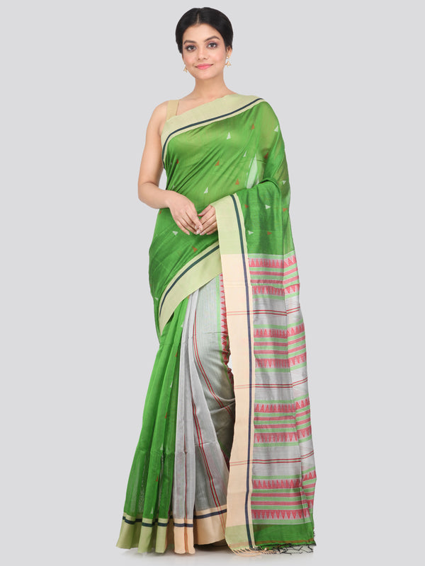 Women's Cotton Silk Saree With Blouse Piece