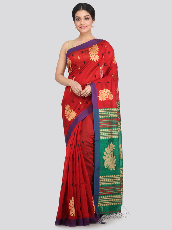 Women's Cotton Silk Saree With Blouse Piece