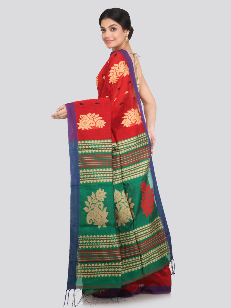 Women's Cotton Silk Saree With Blouse Piece
