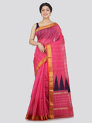 Women's Cotton Blend Saree With Unstitched Blouse Piece