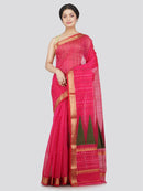 Women's Cotton Blend Saree With Unstitched Blouse Piece