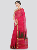 Women's Cotton Blend Saree With Unstitched Blouse Piece